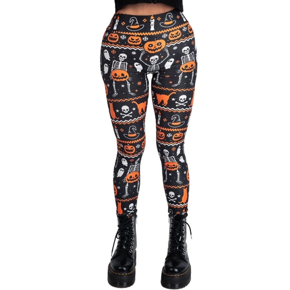 Too Fast Halloween Party High Waist Leggings NWT XL